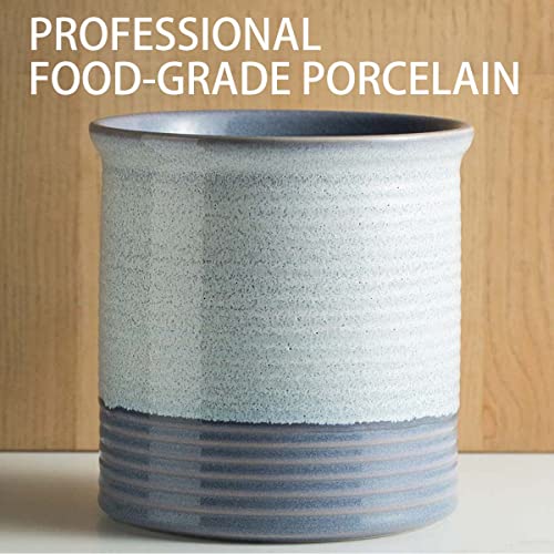  Tensil Holder For Countertop, Cooking Utensil Holder, Large Utensil Crock Stoneware Utensil Holder For Kitchen Counter Perfect For Utensil Starw Or Any Size Kitchen Accessories Framhouse Style