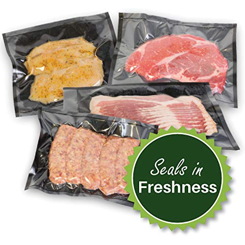  8X50 Black & Clear Vacuum Sealer Bag Roll, Heavy-Duty, Commercial Grade, Odor Resistant, Sous Vide, Light Protection, Smell Proof