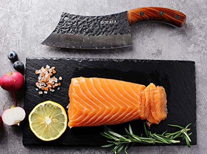  Original Kitchen Knife Cleaver/Boning Knives Forged Multipurpose Grilling Knife Carbon Steel With Leather Sheath