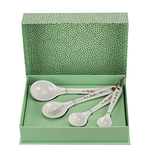  Portmeirion Sophie Conran White Measuring Spoons | Set Of 4 Measuring Spoon Set For Dry And Liquid Ingredients | Made From Fine Porcelain | Dishwasher Safe