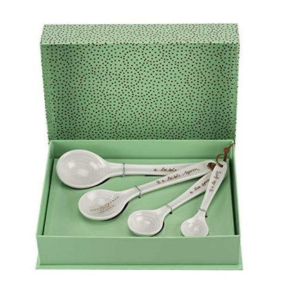  Portmeirion Sophie Conran White Measuring Spoons | Set Of 4 Measuring Spoon Set For Dry And Liquid Ingredients | Made From Fine Porcelain | Dishwasher Safe