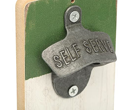  John Deere Wall Bottle Opener - Vintage John Deere Bottle Opener Made With Wood And Cast Metal - Nothing Runs Like A Deere
