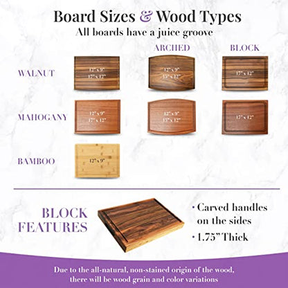  Personalized Wood Engraved Cutting Board Straga (Round Stamp Design No.001)