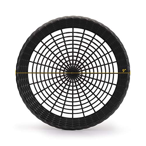  Fasmov 24 Pack 9" Paper Plate Holder, Reusable Plate Holder For Paper Plates, Woven Plastic Paper Plate Holder, Reusable Paper Plate Holder, Black