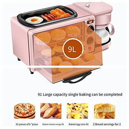  3-in-1 Breakfast Maker Home Electric Oven Bread Maker Multifunctional Toaster Sandwich Maker Measures 17.7 X 7 X 10.2 Inches Weight 141 Oz