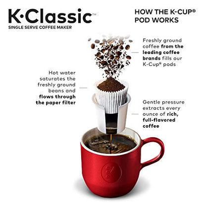 Keurig® K-Classic Coffee Maker, Single Serve K-Cup Pod Coffee Brewer, 6 To 10 Oz Brew Sizes, Blue