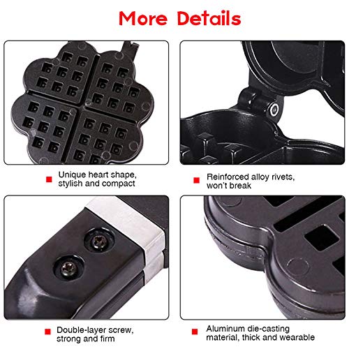  DIY Petal Shaped Waffle Cake Mold Pot, Baking Cake Pan, Non Stick Double Side Biscuits Muffin Mould Pot Bakeware ,Baking Tools For Household, Kitchen, Cafe Restaurant, Cake Shop