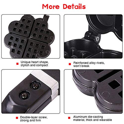  DIY Petal Shaped Waffle Cake Mold Pot, Baking Cake Pan, Non Stick Double Side Biscuits Muffin Mould Pot Bakeware ,Baking Tools For Household, Kitchen, Cafe Restaurant, Cake Shop