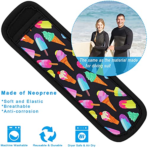  Ice Pop Sleeves, 8 Pieces Ice Pop Neoprene Insulator Sleeves, Freezer Popsicle Holder Sleeves, Colorful Ice Sleeves Holder Bag, Reusable Washable Ice Popsicle Holders For Kids (8 Pack)