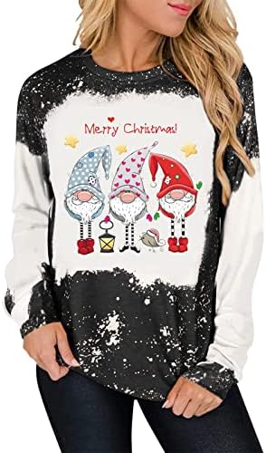  Pullover Sweatshirts For Women Fall Fashion Sweatshirts Long Sleeve Christmas Print Plus Size Pullover Top Fall Clothes