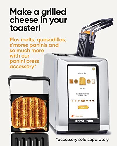 Revolution R180S Touchscreen Toaster With Patented InstaGLO® Technology – Stainless Steel/Chrome, Plus Panini Mode