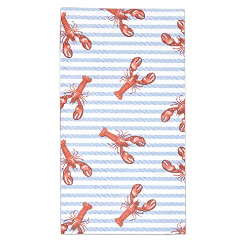  100 Lobster Guest Napkins 3 Ply Disposable Paper Tropical Craw Fish Crab Beach Dinner Hand Napkin For Bathroom Powder Room Wedding Anniversary Holiday Birthday Party Coastal Nautical Decorative Towels