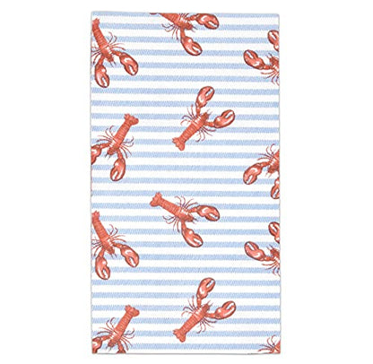  100 Lobster Guest Napkins 3 Ply Disposable Paper Tropical Craw Fish Crab Beach Dinner Hand Napkin For Bathroom Powder Room Wedding Anniversary Holiday Birthday Party Coastal Nautical Decorative Towels