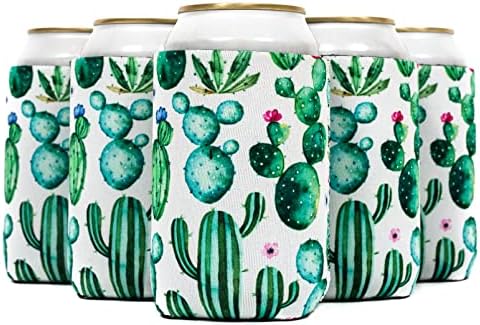  Can Cooler Sleeve (6 Pack) 12 Oz Neoprene Collapsible Cooler Can, Insulated Can Holder, 4mm Thick Beer &Soda Can Cover, Police Cooler Can Covers(Tie - Dye Mix)