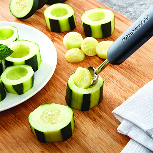 KitchenAid KQ111OHOBA Universal Dual Sided Melon Baller, 9-Inch, Black