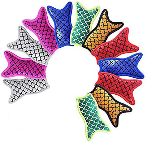  Anti-Freezing Mermaid Ice Pop Holders Popsicle Holder Bags Ice Pop Sleeves Freezer Pop Holders Bags, Neoprene Fabric 15 Pack