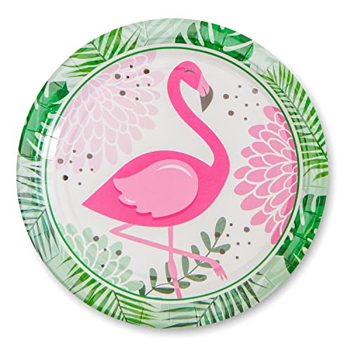  Flamingo Party Supplies -Service For 24- Flamingo Plates (7 And 9 Inch), Paper Napkins And Party Cups - Disposable Flamingo Birthday Party Supplies, Flamingo Bachelorette Party