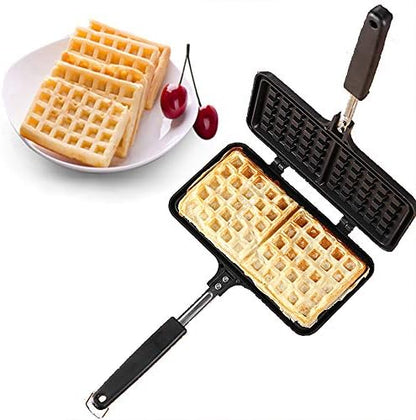  Non-stick Waffle Maker, 5.7 Inches Camping Waffle Pan, Portable Aluminum Waffle Cookware For Stovetop Campfire