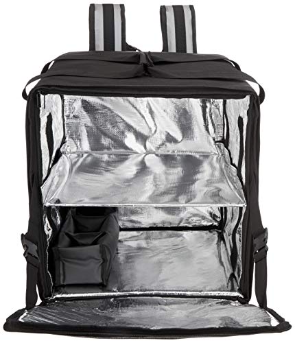  Pizza Delivery Backpack, 18"L X 15"W X 16"H (46 X 38 X 41 Centimeter), Cup Holder Included,Food Delivery Backpack, Food Delivery Bag, Thermal Backpack,Heat Insulated Backpack, Insulated Backpack (Black)