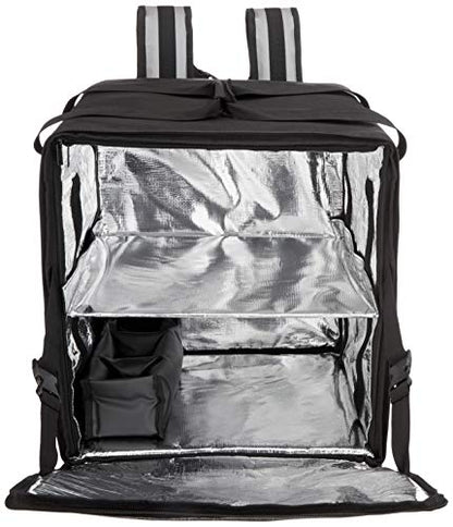  Pizza Delivery Backpack, 18"L X 15"W X 16"H (46 X 38 X 41 Centimeter), Cup Holder Included,Food Delivery Backpack, Food Delivery Bag, Thermal Backpack,Heat Insulated Backpack, Insulated Backpack (Black)