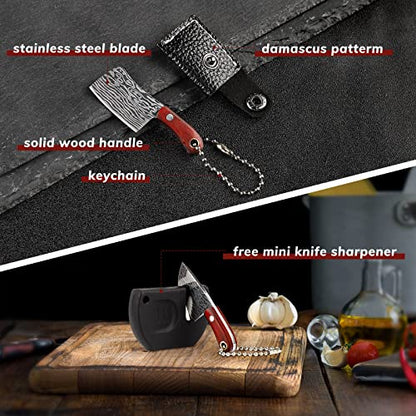  Tiny Knife Chef Keychain With Sheath For Package Opener Box Cutter Letter Opener-8pcs