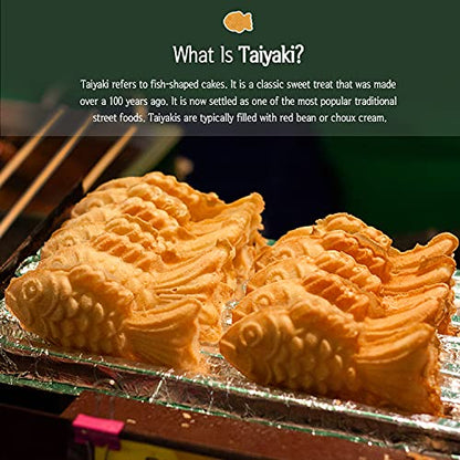  Traditional Taiyaki 붕어빵 Fish Shaped Cake Pan Waffle Pancake Bread Maker. Quick And Easy Dessert Maker. Cook Up To 4 Pastry Dough. Home Cooking