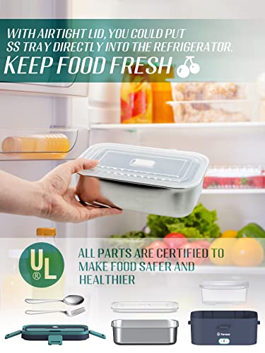  Electric Lunch Box + Extra SS Tray*1 (with Airtight Lid)