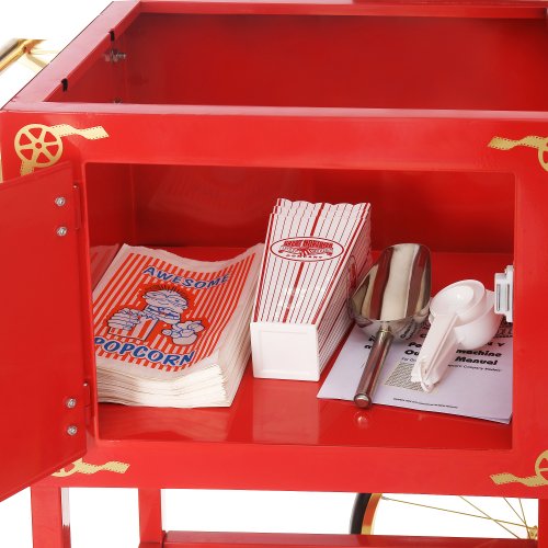  6400 Red Replacement Cart For Larger Roosevelt Style Great Northern Popcorn Machines