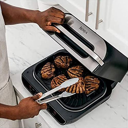  Ninja Foodi 5 In 1 Indoor Grill And Air Fryer With Surround Searing, Removable Grill Gate, Crisper Basket, Cooking Pot, And Smoke Control System