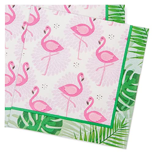  Flamingo Party Supplies -Service For 24- Flamingo Plates (7 And 9 Inch), Paper Napkins And Party Cups - Disposable Flamingo Birthday Party Supplies, Flamingo Bachelorette Party