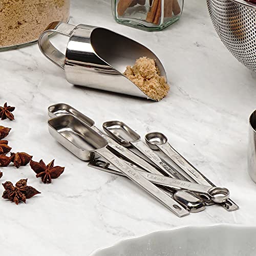  Endurance Stainless Steel Spice Measuring Spoons, Set Of 6 | 1/8 Tsp To 1 Tbsp Measurements | Nest For Easy Storage | Dishwasher Safe | Dry Or Liquid | Baking Or Cooking