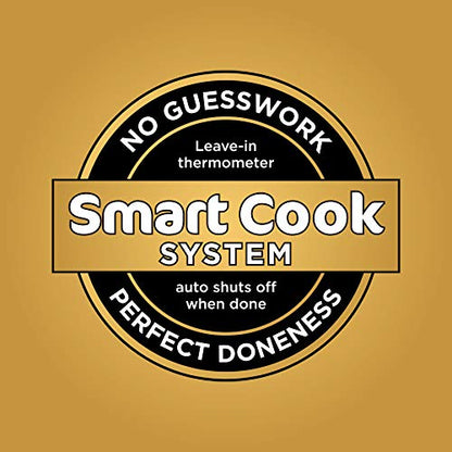 Ninja FG551 Foodi Smart XL 6-in-1 Indoor Grill With Air Fry, Roast, Bake, Broil & Dehydrate, Smart Thermometer, Black/Silver