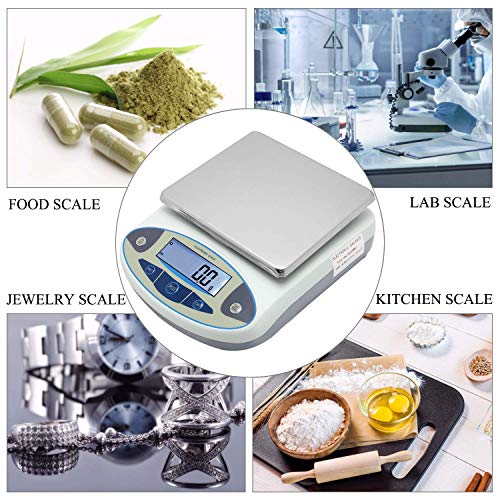  Lab Scale 20kgx0.1g Digital Precision Scale Electronic Balance Laboratory Weighing Industrial Scale Kitchen Counting Scale Scientific Scale Calibrated (20kg, 0.1g)
