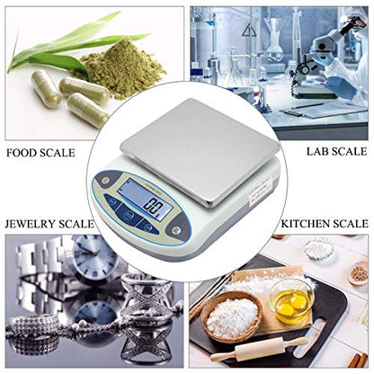  Lab Scale 20kgx0.1g Digital Precision Scale Electronic Balance Laboratory Weighing Industrial Scale Kitchen Counting Scale Scientific Scale Calibrated (20kg, 0.1g)