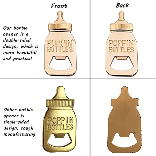  24 Pack Bottle Openers For Baby Shower Favors Gifts, Bridal Baby Shower Decorations Souvenirs, Poppin Bottle Openers With Exquisite Gifts Box Used For Baby Shower Party Favor(New White)