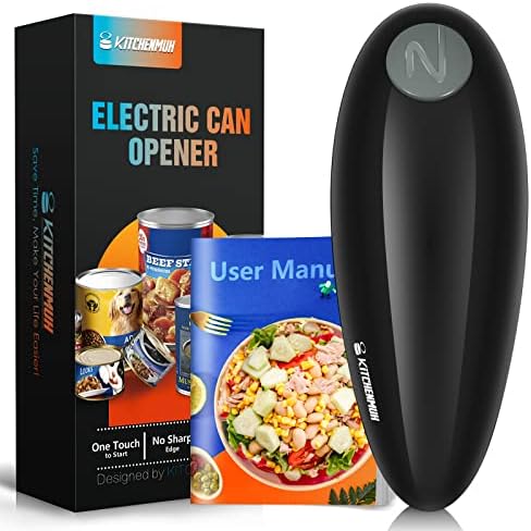  S Free Electric Can Opener, Can Opener Electric Food Safe Use, No Sharp Edge Electric Can Openers For Kitchen, Best Kitchen Gadget Automatic Can Opener For Seniors, Arthritis, And Chef
