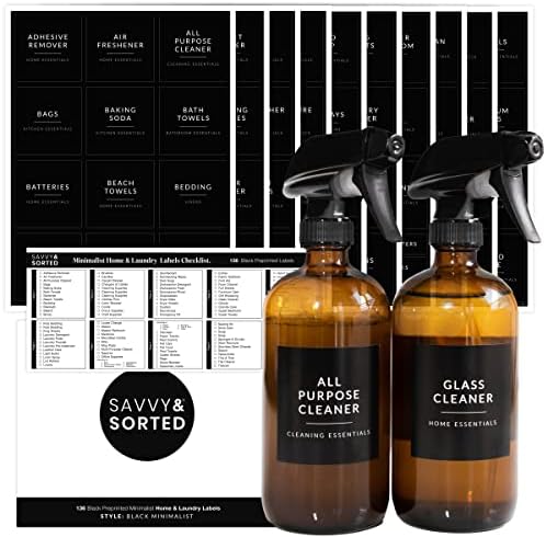  Black Spice Labels For Spice Jars | 148 Spice Jar Labels For Spice Containers | Spice Labels Stickers Preprinted | Spice Organizing Labels Herb Seasoning Kitchen Pantry Labels For Jars