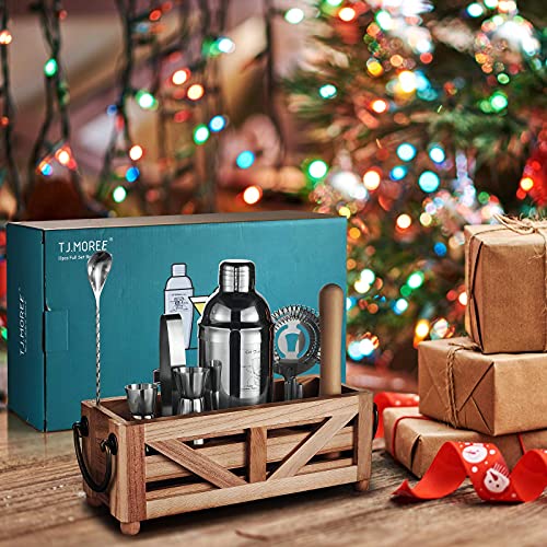  Bartender Kit, Gifts For Men, Fathers Day Cocktail Shaker Set (12.2L X 5W X 4.5H)