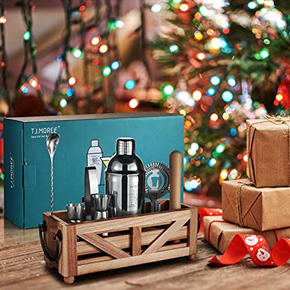  Bartender Kit, Gifts For Men, Fathers Day Cocktail Shaker Set (12.2L X 5W X 4.5H)