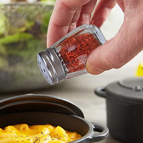  30 Pack Mini Spice Shakers, 0.5 Oz Glass Salt And Pepper Shakers Clear Salt Pepper Holder For Wedding, Restaurant, Home, Kitchen, Travel, Camping, Buffet Supplies
