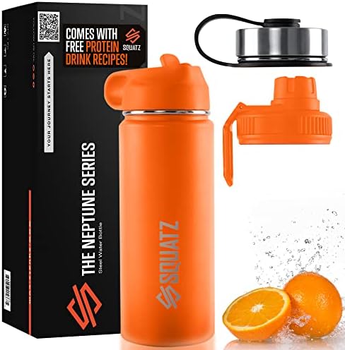  74 Oz Neptune Series Steel Water Bottle, Stainless Double Wall Vacuum Insulated Jug With Handle Strap, Large Capacity Leak Proof Wide Mouth Thermos For Gym, Travel, Hiking, And Camping