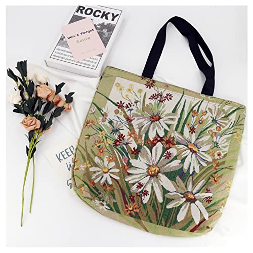  Canvas Tote Bag Aesthetic For Women Graphic Tote Bag With Zipper Cute Canvas Bags With Pockets