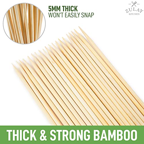  Authentic Bamboo Marshmallow Smores Sticks - 40 Extra Long 30" Roasting Sticks - 5mm Heavy-Duty Bamboo Skewers - Thick Smore Sticks - Ideal For Grilling - Marshmallow Sticks Camping