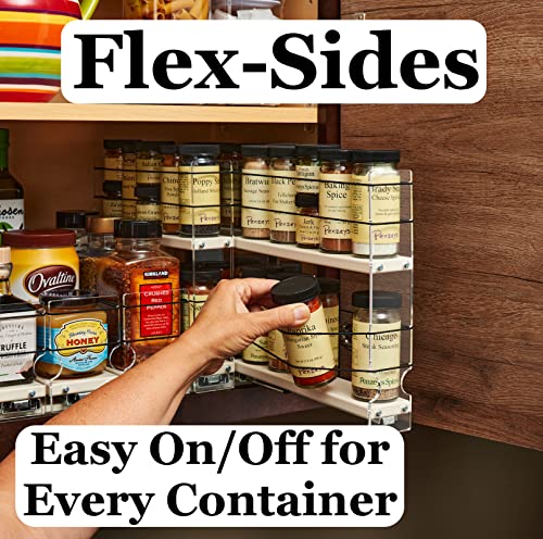  Vertical Spice - 22x2x11 DC - Spice Rack - Fits Narrow Space W/2 Drawers & 2 Tiers - 20 Spice Capacity - Easy Install - Size: 4.6" Wide X 10.75" Tall X 10.6" Depth - Made In USA