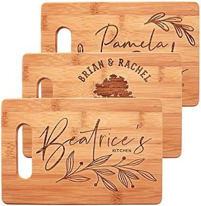  Personalized Cutting Board, 15 Designs - Gifts For Couples, Housewarming Gifts, Wedding Gifts, Engraved Kitchen Sign - Birthday Gifts For Women