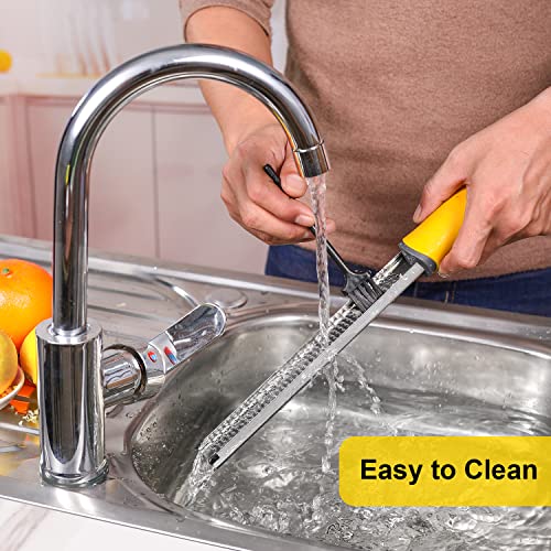  Classic Zester And Grater - Professional Kitchen Lemon Zester For Lime, Cheese, Garlic, Ginger, Chocolate, Vegetables, Fruits, Dishwasher Safe (Narrow)