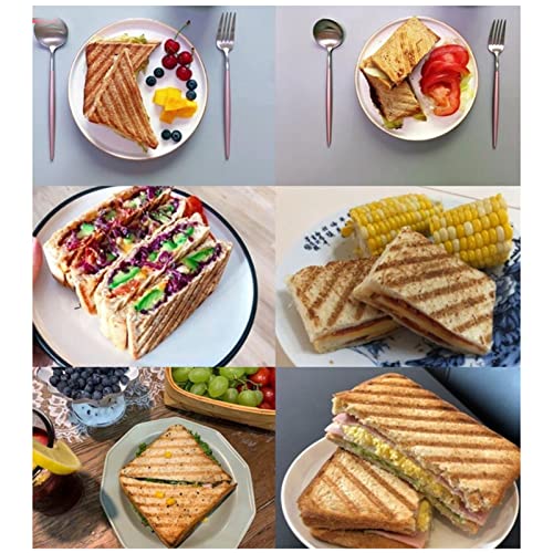  Double Sided Frying Pan,Flat Bottom Nonstick Pan,Non Stick Coating Aluminum Alloy Waffle Maker Pot,with Dual Handles,for Sandwich Breakfast Panini Maker, Double Sided Frying Pan,Flat Bottom Nonst