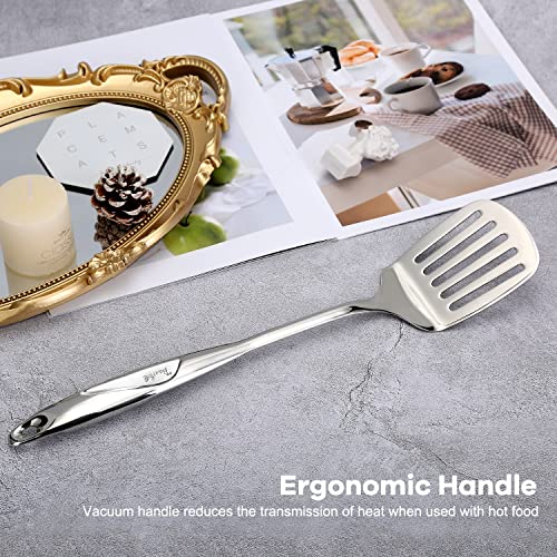  High-grade Stainless Steel Slotted Spatula,Cooking Slotted Turner For Kitchen 1-Pcs (13.5 Inch)