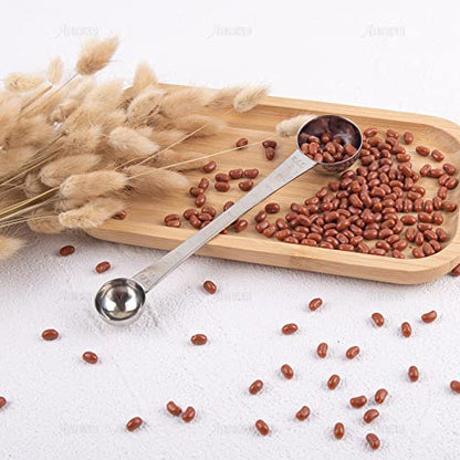  , Endurance Stainless Steel Coffee Measuring Scoop Spoons 1 Tablespoon And 1 Teaspoon Long Handle With Tick Mark For Tea Sugar