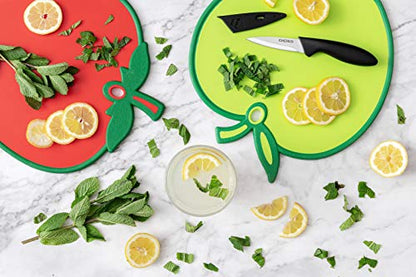  Aid Green Apple Chopping Board, Durable And Practical, Hygienic, Non-Slip Edge, Food Prep
